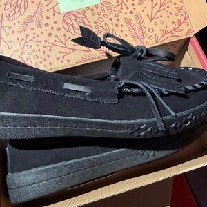 Muk Luks black suede size 7. New in the box